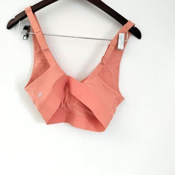 Fabletics Sports Bra No Bounce Women S Peach Adjustable Strap High Impact Preppy - Picture 3 of 3